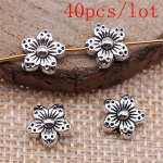 Amuletid Ehete valmistamise Kit Ripats Isetehtud ehtetarvikud Lillehelmed Amuletid 40pcs-8x8x4mm-B13788
