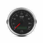 85 mm tahhomeeter, 0&ndash;4000 p/min, 12 V/24 V p/min, merevaigukollase/valge valgusega tahhom&otilde;&otilde;tur LCD t&ouml;&ouml;tundide loenduriga diiselmootoriga autopaadi mootorrattale