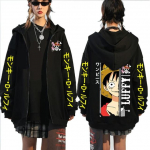 One Piece Luffy Zipp Up Hoodie Meeste Anime Hoodies Pusa Monkey D. Luffy Print t&otilde;mblukuga jakid Topid Hip Hopi t&auml;navar&otilde;ivad L