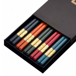 5 paari kvaliteetseid jaapani libisemiskindlaid s&ouml;&ouml;gipulki Korea kodu hotelli restoran Kaasaskantav tervisliku toidu pulk sushi s&ouml;&ouml;gipulkade jaoks Multicolor gold mix