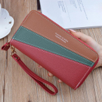 Naiste rahakott Splicing Phones kott Kaardihoidja lukuga Moodne rahakott K&auml;ekott punane