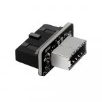 Emaplaadi USB3.0 19PIN-t&uuml;&uuml;pi E-t&uuml;&uuml;pi 90-kraadine adapter, draiverivaba muundur, kiire &uuml;lekande tugi Emaplaadi laienduskaart must