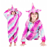 Kigurumi Onesie Kids Unicorn Pidžaamad Lastele Loomad Multikad Liiprid Beebi kost&uuml;&uuml;m Talvine T&uuml;drukud Licorne Jumspuit 7t