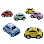 6 tk. Ohutute siledate servadega kukkumiskindlad m&auml;nguasjad Mini m&auml;nguasjas&otilde;iduk, tagasit&otilde;mmatav s&uuml;nnip&auml;evakinkeauto A