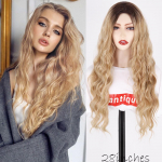 MISS PARUKAS Blond pruun Long Water Wave s&uuml;nteetilisest kiust parukas ilma tukkideta Ombre v&auml;rvi naturaalne pikk laineline parukas naistele CN