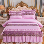 King-/queen-size/kaksinimesevoodiga talvepuuvillane voodi seelik tekikate Padjap&uuml;&uuml;r Neljaosaline komplekt tihendav soe magamistuba Lihtne voodipesu Kvaliteetne s&uuml;gis Twin 4pcs