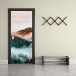 Loomingulised uksekleebised Metsa loodusmuster PVC isekleepuv tapeet Kodukaunistused Seinamaalingud K&uuml;lmkapi kunst plakatid Uksekate 77cm x 200cm