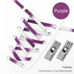 NO.8 Lamedad gradientsed elastsed kingapaelad tossudele Metallist ristlukk ilma lipsuta kingapaela Lazy Sport Kid t&auml;iskasvanud kiire pitsiga kummist kingar&otilde;ngad Purple
