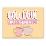 Les Tr&eacute;sors De Lily [A3643] &ndash; keraamiline magnet &bdquo;Kolleeg on nii suurep&auml;rane! 'beež roosa - 8x6 cm mitmev&auml;rviline