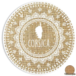 Les Tr&eacute;sors De Lily [R2185] - beež ja valge 'Corsica' kotiriie alusmatt - 38 cm beež