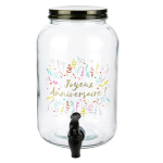 Les Tr&eacute;sors De Lily [R2530] &ndash; Masoni purgiklaasist purskkaev &bdquo;Palju &otilde;nne s&uuml;nnip&auml;evaks! - 26x16 cm (3. 5L) mitmev&auml;rviline