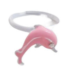 Les Tr&eacute;sors De Lily [R8379] &ndash; Roosa lastes&otilde;rmus  Le Monde de Coralie  (delfiin) - 15x13mm Heleroosa