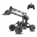 Kaugjuhtimispuldiga buldooser 2,4 GHz sulamist STEM hariduskomplekt isetegemise autoehituse m&auml;nguasjade &otilde;ppimine 1 battery must