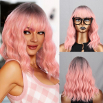 XINRAN s&uuml;nteetilisest kiust Long Bob laineline lilla parukas tukkidega Helesinine roosa must parukas Lolita Party Cosplay Daily Wear loomulik juuste