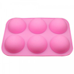 Ramidose poolpalli kera silikoonist kooki muffini &scaron;okolaadik&uuml;psise k&uuml;psetusvormi pann One Size roosa