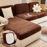 Velvet kangast diivanipadja katted Elastne diivani kate L kujuga diivani istmekatte &uuml;mbris Tugitool Chaise Lounge Case elutuppa Back Cushion Cover kohv