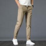 Suvised &uuml;hev&auml;rvilised vabaaja p&uuml;ksid Meeste &otilde;hukesed Meeste Slim Fit V&auml;ikese jalaga T&ouml;&ouml;p&uuml;ksid Trend Mitmek&uuml;lgsed p&uuml;ksid 28 khaki
