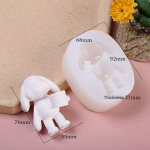 1 PC auto aroomiteraapia kipsist isehajuti kivist &otilde;hu v&auml;ljalaskeava hoidev &auml;mber j&auml;nes krohv silikoonvorm seep vormivaigu vorm LM valge