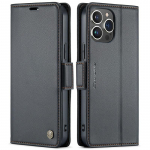 RFID vargusvastane hari PU nahast kaardipesa rahakoti &uuml;mbris iPhone'i jaoks Samsung Xiaomi magnetilise pandlaga klappkate Xiaomi Poco X5 Pro must