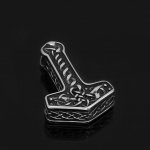 Isikup&auml;rastatud kampsunikett roostevabast terasest Retro Thor Hammer + kaelakee tarvikud Pure Pendant h&otilde;be