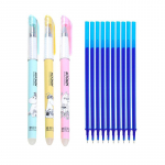 13 tk Komplekt Armas geelpliiats 0,5 mm kustutatav pestav k&auml;epide Kustutav pliiatsi t&auml;itevarras Sinine must tindiga kooli kontori kirjutustarvikud 13pcs set sinine