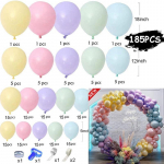 Macaron Konfeti &Uuml;kssarvik Palju &otilde;nne s&uuml;nnip&auml;evaks &Otilde;hupall Garland Poiste T&uuml;drukute Peokaunistused Beebi du&scaron;&scaron; lastele Lateks &otilde;hupallid Kaar 185pcs macaron