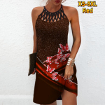 Suvine mood Seksikas varrukateta kleit Pehme vabaaja 3D-sinine liblikas printis kleit varrukateta sling-kleit suvine ripatsiga kleit XS sinine