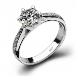 99% OFF Solitaire 1 kat Lab teemant s&otilde;rmus 100% ehtne 925 sterling h&otilde;be kihlamispael S&otilde;rmused naistele meeste peoehted 6