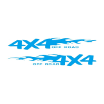 2 tk Auto 4x4 Maastiku Kleebis Tule Totemid Triip Dekoratsioon Auto Veoauto Kleebised Haagis Loov K&uuml;lje Modifitseeritud 40X5CM must