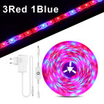 Plant Grow LED-ribavalgustid 12 V puutetundlikud h&auml;mardatavad 1&ndash;5 m t&auml;isspektriga LED-f&uuml;tolamp lilleseemnete kasvatamise telgi jaoks h&uuml;dropoonilise kasvu valgus+toiteadapter