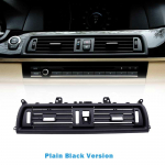 Esikonsooli armatuurkliima konditsioneer kroomitud AC tuulutusava T&auml;ielik komplekt BMW 5-seeria F10 F11 F18 64229166885 jaoks Plain Black Cover