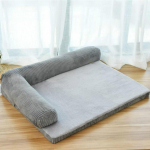 Koera voodi suurtele koertele Lemmikloomamaja diivanmatt Eemaldatav hubane soe pesapoodid Kennel Pehme lemmiklooma kassi kutsikapadi Husky Labradorile 70*55*15cm hall