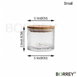 BORREY Haamerdatud klaas S&auml;ilituspurk Suletud kaanega purgid Pudelid Mason Spice Purgid kohv Sweet Storage Bottle Teekarp K&ouml;&ouml;gipurk Small