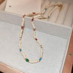 V&auml;rvikad k&auml;sit&ouml;&ouml;na valmistatud helmestega kaelakee, mood, vintage, mehed, naised, elegantsed, romantilised kunstp&auml;rlitest p&auml;rlitega rannakaelakeed, ehted ja kingitused