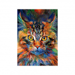 S&uuml;rrealistlikud kasside kodukaunistamise pildid, elutoa loomade v&auml;rviline seinakaunistus 21cm&times;30cm NoFrame