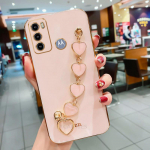 Plating Love Heart k&auml;ev&otilde;ru &uuml;mbris Motorola Moto G60 G20 G30 G50 4g 5g G22 E20 G10 G52 G8 G9 E7 Power Play Plus ketikatte jaoks Moto G60