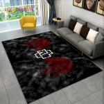 3D R-Rammsteini raskemetallist rokkb&auml;ndi vaip, vaibavaip elutoa diivani uksemati sisekujunduseks, lastem&auml;ngu libisemiskindel p&otilde;randamatt 40cm x 60cm