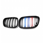 New Look autov&otilde;re Grill eesmine neeru l&auml;ikiv 2 rida topeltliist BMW X5 E53 Pre-LCI 1999 2000 2001 2002 2003 auto jaoks M Look
