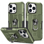 KEYSION p&otilde;rutuskindel armor &uuml;mbris iPhone 15 Pro Max 15 Pro Ultra Ring Stand telefoni tagakaas iPhone 14 Plus 13 12 11 Pro Max jaoks for iPhone 15 punane