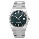 Tissot T-Classic PRX Powermatic 80 roostevabast terasest roheline sihverplaadiga automaatne T137.407.11.091.00 100M meeste k&auml;ekell roheline