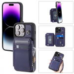 Crossbody Wallet Multi Card Slot Flip lukuga nahk&uuml;mbris iPhone 15 14 Plus 13 12 Pro Max 11 XR jaoks Samsung S23 S22 Ultra Plus S21 A13 A53 A14 A54 jaoks iPhone 6/6S tumesinine v&auml;rv