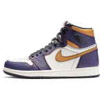 Air Jordan 1 Retro High SB LA To Chicago Unisex Tossud Lilla Court-Lilla Sail-University-Kuldne-Must CD6578-507 36.5
