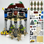 MOC s&otilde;jav&auml;e ehitusplokkide komplekt k&otilde;rbe luuretorni vahitorni inimlapss&otilde;duri v&auml;ikestest osakestest mosaiikm&auml;nguasi