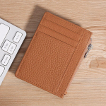 P&auml;risnahast meeste ja naiste ID Bussikaardi hoidja Krediitkaardi&uuml;mbrised T&otilde;mblukuga M&uuml;ntide Tasku Rahakott Mitmev&auml;rviline Rahakott pruun