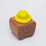 Puidust hambakarbi korraldaja Beebi piimahambad hoidke hoiuruumi Koguge piimahambaid naba s&auml;&auml;stke kingitusi beebi suveniiride kingitused kollane