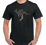Kangaroo Tree Contemporary Animal Environt Australia Unisex T-s&auml;rk S