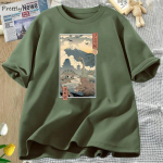 Vintage Dinosaur Jurassic T-s&auml;rk Graafilised T-s&auml;rgid Naiste Puuvillane Kvaliteetsed T-s&auml;rgid Suveriided Naiste l&uuml;hikeste varrukatega topid Unisex L