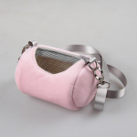 Hamstri kandekotid Risti keha kott silindri disain praktiline maja reisimine kaasaskantav oravale n&auml;htav v&otilde;rgust lemmiklooma puur roosa