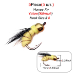 5/10/15/20/25 tk Kalas&ouml;&ouml;t #8 Humpy Fly Flies Dry Fly Fly putukate s&ouml;&ouml;t forellip&uuml;&uuml;giks 5Pcs