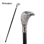 Siniste silmadega Sliver Eagle Head jalutuskepp Mood Dekoratiivne jalutuskepp Gentleman Elegantne Cosplay Cane Nob Crosier 93cm